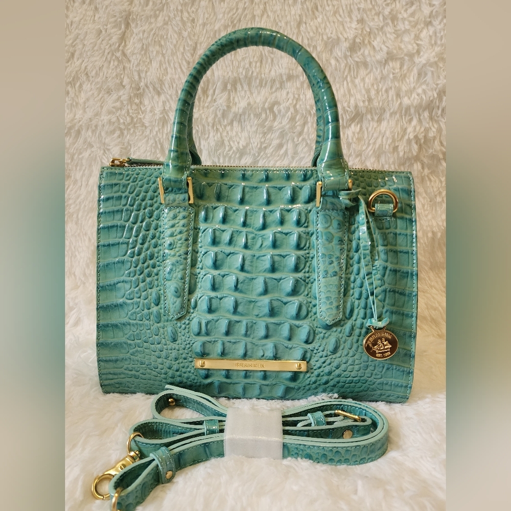 Brahmin Anywhere Convertible Satchel Glass Glossy
